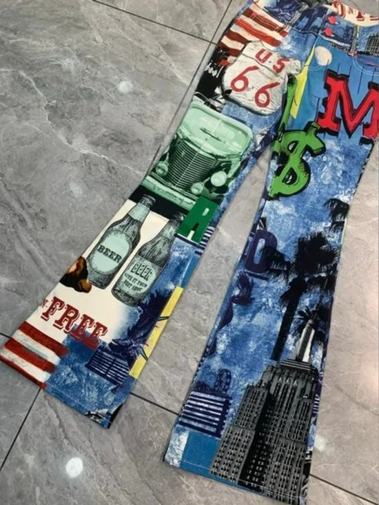 Alice + Olivia KAI LOW RISE PRINTED JEAN - Picture 13 of 15